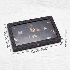 28 Grids Printed Imitation Leather Jewelry Tray Organizer Boxes&nbsp;MRMJ-WH0077-086
