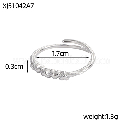 304 Stainless Steel Rings for Women&nbsp;STAS-OY017-67P