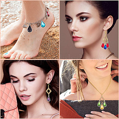 Alloy Glass Pendants&nbsp;PALLOY-SC0002-32