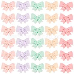 50Pcs 5 Colors Resin Cartoon Bowknot Cabochons&nbsp;FIND-SC0019-58