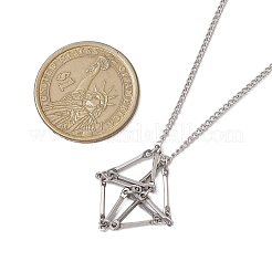 3Pcs 3 Sizes 304 Stainless Steel Curb Chain Macrame Pouch Slider Necklace Making&nbsp;NJEW-JN05067