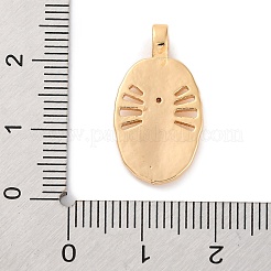 Brass Pendants With Clear Cubic Zirconia&nbsp;KK-S403-04G
