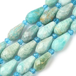 Natural Amazonite Beads Strands&nbsp;G-G453-F02-8x16mm