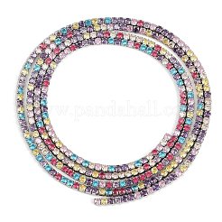 925 Sterling Silver Colorful Cubic Zirconia Chains&nbsp;STER-C016-02B-P01