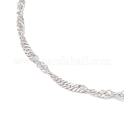 2Pcs 2 Colors 304 Stainless Steel Singapore Chain Bracelet Slider Making&nbsp;AJEW-JB01344