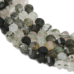 Natural Green Rutilated Quartz Beads Strands&nbsp;G-P611-C23-01