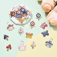 24Pcs 12 Styles Alloy Enamel Pendants&nbsp;ENAM-YW0005-76