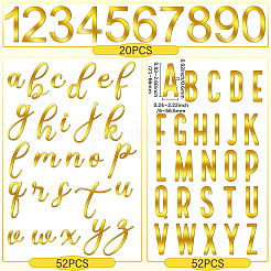 1 Set Birthday Theme Mirror Effect Acrylic Birthday Cupcake Insert Card Decoration&nbsp;AJEW-SP0001-76A