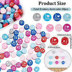240Pcs 8 Colors Handmade Polymer Clay Bead Strands&nbsp;CLAY-PA0001-44
