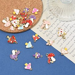11Pcs 11 Styles Autumn Theme Alloy Enamel Pendants&nbsp;ENAM-YW0008-49