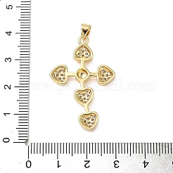 Brass Micro Pave Cubic Zirconia Pendants&nbsp;KK-D426-24A-G
