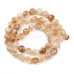 Heated Natural Citrine Beads Strands&nbsp;G-D359-A01-6mm