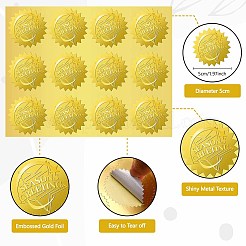 34 Sheets Self Adhesive Gold Foil Embossed Stickers&nbsp;DIY-WH0509-046