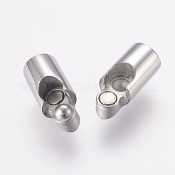 Tarnish Resistant 304 Stainless Steel Magnetic Clasps with Glue-in Ends&nbsp;STAS-E138-01P