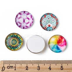 Mosaic Printed Glass Half Round/Dome Cabochons&nbsp;GGLA-N004-16mm-G
