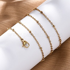 PVD Vacuum Plating 304 Stainless Steel Cable Chains Necklaces&nbsp;X-MAK-L015-41G