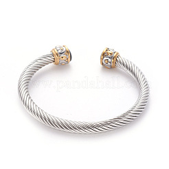 304 Stainless Steel Cuff Bangles&nbsp;BJEW-L642-22B