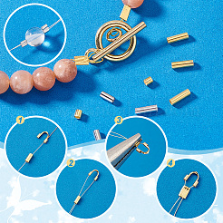 60Pcs 10 Styles 925 Sterling Silver Spacer Tube Beads&nbsp;FIND-PH0021-80