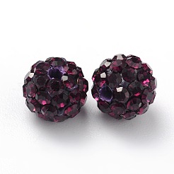 Polymer Clay Rhinestone Beads&nbsp;RB-H284-6MM-204