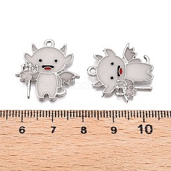 Halloween Theme Rack Plating Luminous Alloy Enamel Pendants&nbsp;ENAM-N056-233P