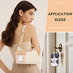 2Pcs 2 Styles Cute Animals Plush Photocard Holder with Plastic Ball Chain&nbsp;HJEW-SC0003-19