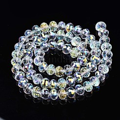 Electroplate Transparent Glass Beads Strands&nbsp;EGLA-N002-16-B03