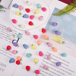 90Pcs 9 Colors Rubberized Style ABS Plastic Pendants&nbsp;KY-SZ0001-27