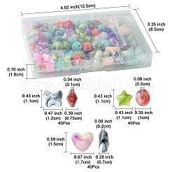 120Pcs 3 Styles Imitation Gemstone Acrylic Beads Sets&nbsp;OACR-FS0001-84