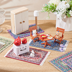 6Pcs 6 Styles Mini Cloth Turkey-Persia Carpet&nbsp;DIY-OC0012-26