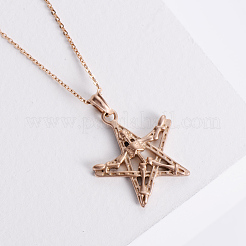 Vintage Gothic Stainless Steel Skeleton Pentagram Pendant Necklaces for Women and Men&nbsp;DG5825