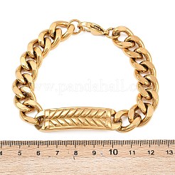 Stainless Steel Cuban Link Chain Bracelets&nbsp;BJEW-D379-06G