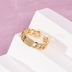 Brass Cuff Open Rings for Women&nbsp;RJEW-A098-03G