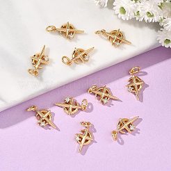 SHEGRACE Brass Clear Cubic Zirconia Charms&nbsp;XGRQ3P854-575G
