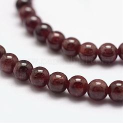 Natural Garnet Bead Strands&nbsp;G-P217-33-4mm