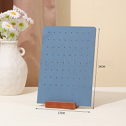 64-Hole Velvet Slant Back Jewelry Earring Storage Display Stands&nbsp;PW-WG4BC61-09