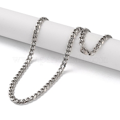 304 Stainless Steel Cuban Link Chain Necklaces for Men&nbsp;NJEW-B117-01E-P