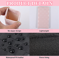 2Pcs 2 Colors PU Imitation Slip-in Leather Glasses Case&nbsp;AJEW-CN0003-26D