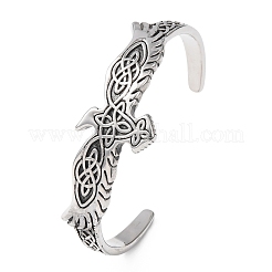 Viking 316 Surgical Stainless Steel Cuff Bangles&nbsp;BJEW-C142-15AS