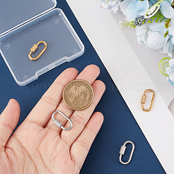 4Pcs 2 Colors 304 Stainless Steel Screw Carabiner Lock Charms&nbsp;STAS-UN0045-33