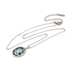 201 Stainless Steel Pendants Necklace for Women&nbsp;NJEW-B110-02P