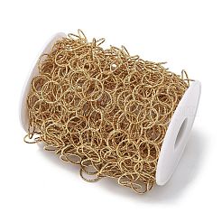 304 Stainless Steel Textured Ring Link Chains&nbsp;CHS-C018-10G