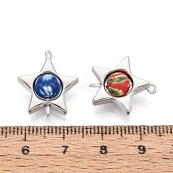 Polymer Clay Star & CCB Frame Links Connector Charms&nbsp;CLAY-T022-21M-A
