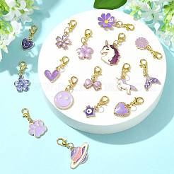 20Pcs 20 Styles Alloy Enamel Pendant Decorations&nbsp;HJEW-FS00047