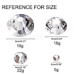 4 Styles Flat Back Glass Rhinestone Cabochons&nbsp;RGLA-PH0002-14