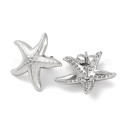 304 Stainless Steel Starfish Stud Earrings&nbsp;EJEW-D281-30S
