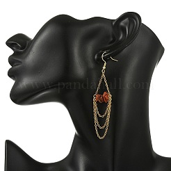 Natural Gemstone Dangle Earrings&nbsp;EJEW-JE07287