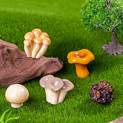 22Pcs 11 Styles Resin Vase Miniature Mushroom Ornaments&nbsp;RESI-CN0001-01