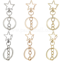 18Pcs 3 Style Alloy Keychain Clasps&nbsp;KEYC-SP0001-49D