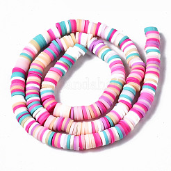 Handmade Polymer Clay Beads Strands&nbsp;CLAY-R089-6mm-140