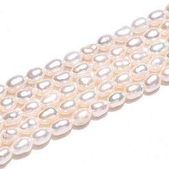 Natural Cultured Freshwater Pearl Beads Strands&nbsp;PEAR-N012-03Q-01